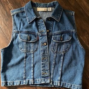 Vintage Bugle Boy For Her Denim Women’s Vest Sz M